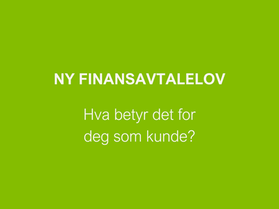 Ny finansavtalelov