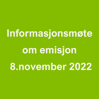 Informasjonsmøte om emisjon