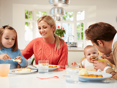 Familie frokost